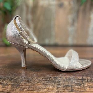 Gold Heels with Ankle Strap
